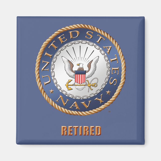 U.S. Navy Retired Magnet (Front)