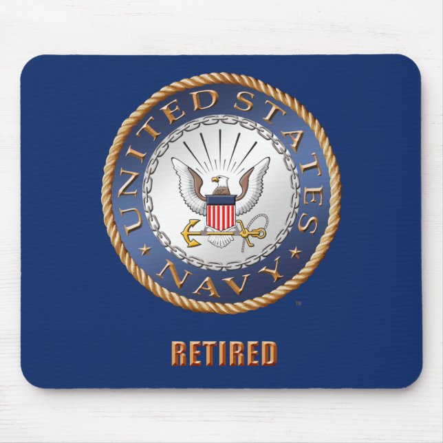 U.S. Navy Retired Mousepad (Front)