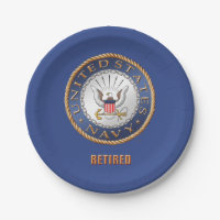 U.S. Navy Retired Paper Plate