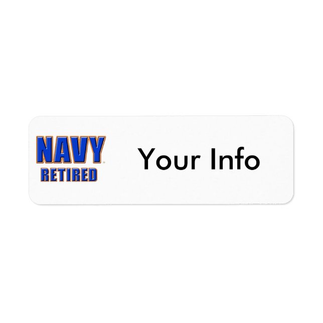 U.S. Navy Retired Return Address Labels (Front)