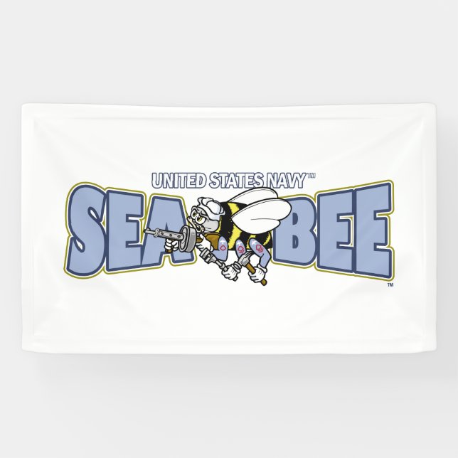 U.S. Navy Seabee Banner (Horizontal)