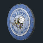 U.S. Navy Seabee Dartboard<br><div class="desc">For the proud us navy veteran on your list,  featuring a graphic of a navy Seabee (CB-construction battalion). A perfect gift for the Sea Bee Vet on your list!</div>