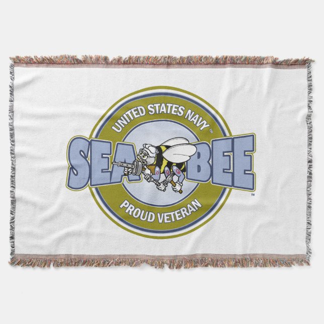 U.S. Navy Seabee Throw Blanket (Front)