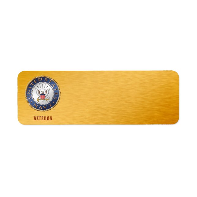 U.S. Navy Veteran Address Label Return Address Label (Front)