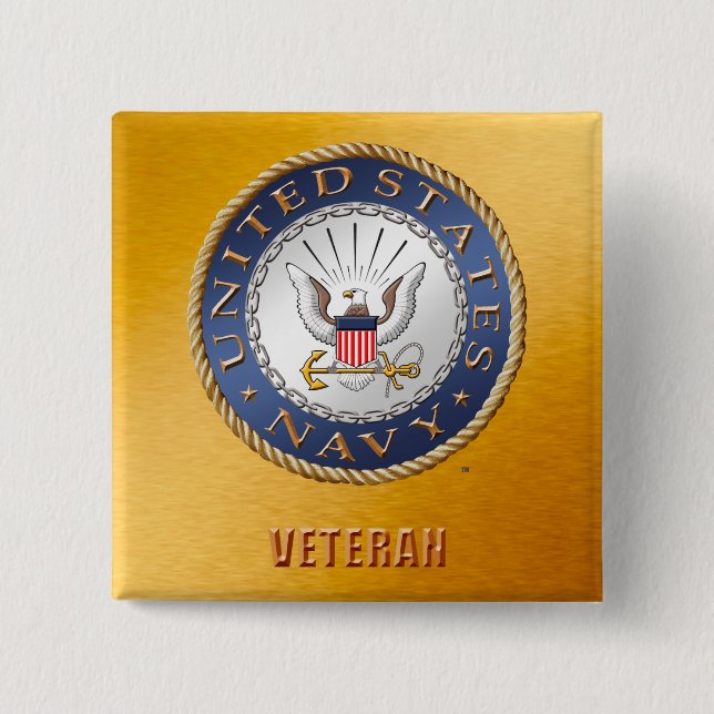 U.S. Navy Veteran Button (Front)