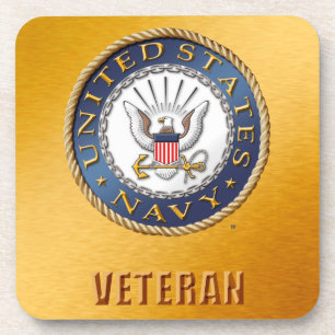 U.S. Navy Veteran Hard plastic coasters