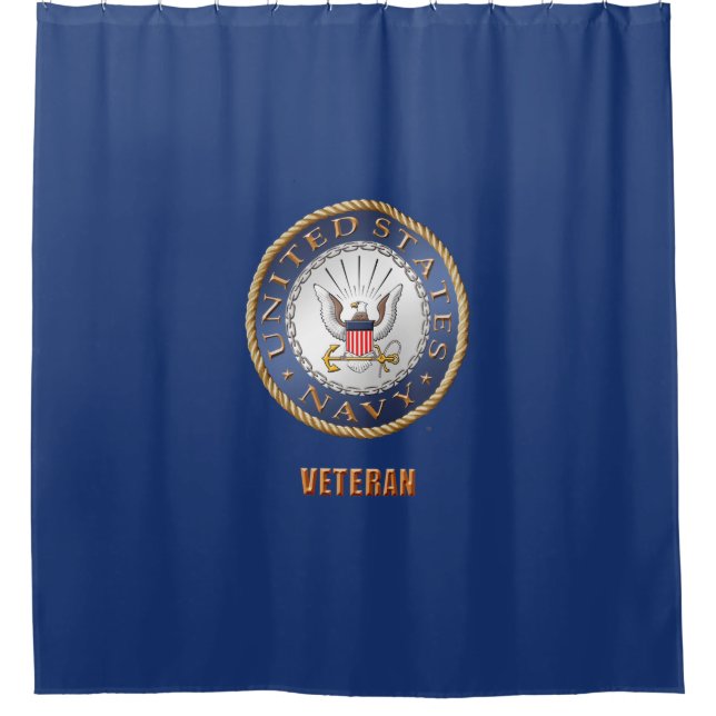 U.S. Navy Veteran Shower Curtain (Front)