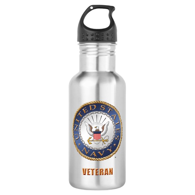 U.S. Navy Veteran Water Bottle (Front)
