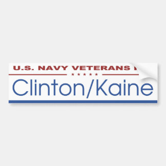 U.S. Navy Veterans for Clinton/Kaine BumperSticker Bumper Sticker