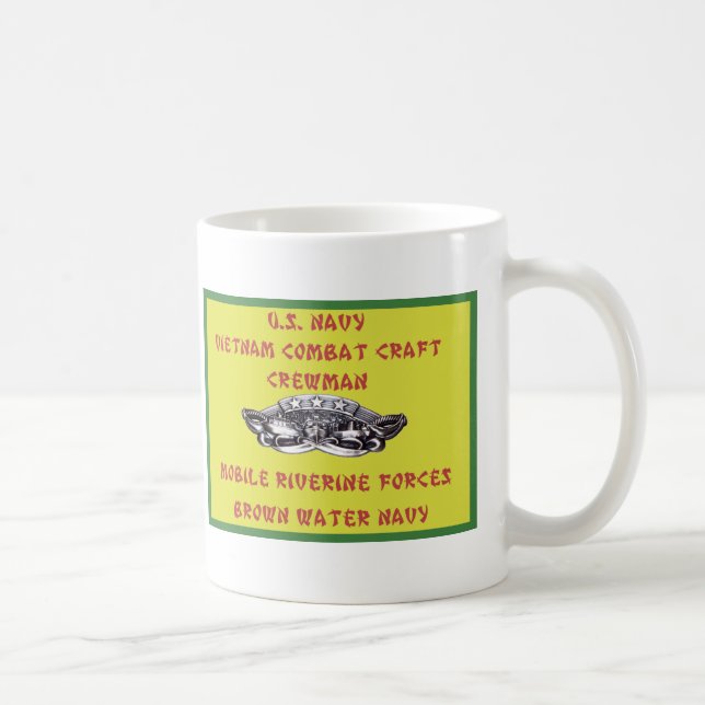 U.S. NAVY VIETNAM COMBAT CRAFT CREWMAN COFFEE MUG (Right)