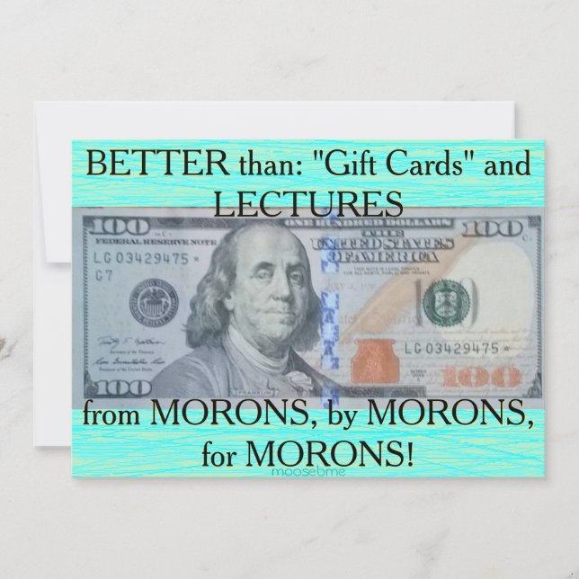 U.S. One Hundred Dollar Star Note Card (Front)