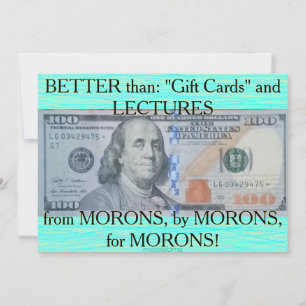 U.S. One Hundred Dollar Star Note Card