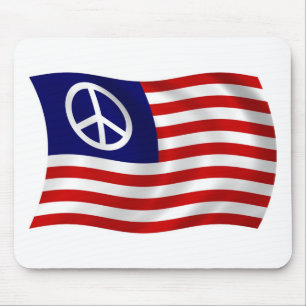 U.S. Peace Sign Flag Mousepad