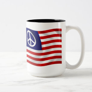 U.S. Peace Sign Flag Mug