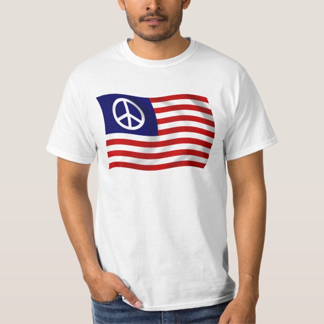 U.S. Peace Sign Flag Shirt (Front)
