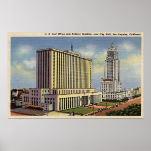 U. S. Post Office, City Hall, & Federal Building Poster