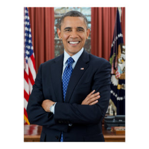 U.S. President Barack Obama Glossy Poster