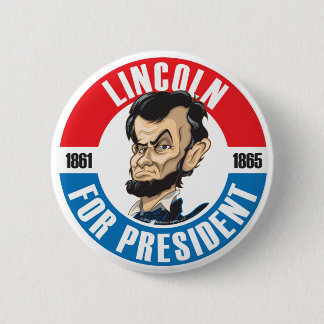 U.S. Presidents Campaign Button: #16 Lincoln 6 Cm Round Badge