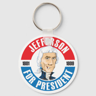 U.S. Presidents Campaign Keychain: #3 Jefferson Key Ring