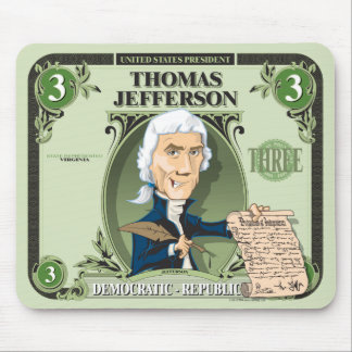 U.S. Presidents Mousepad: #3 Thomas Jefferson Mouse Pad