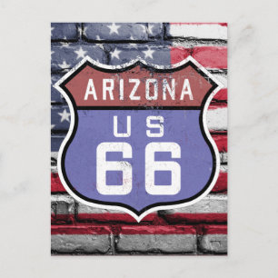 U.S. ROUTE 66 Arizona sign Postcard