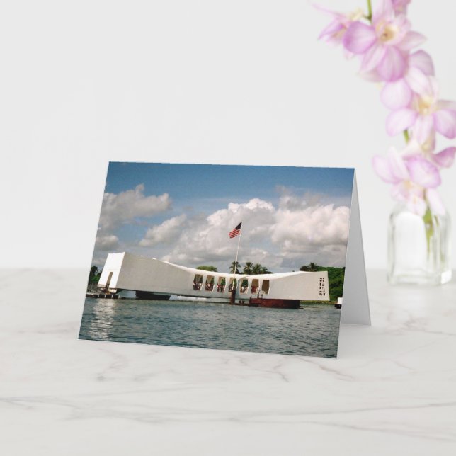 U.S.S. Arizona Memorial, Honolulu, Hawai'i -  Card (Orchid)