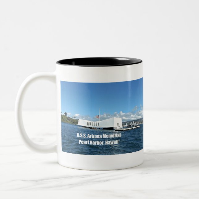 U.S.S. Arizona Memorial Two-Tone Coffee Mug (Left)