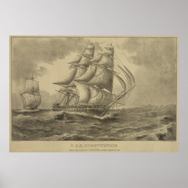 U.S.S. Constitution Poster (Front)