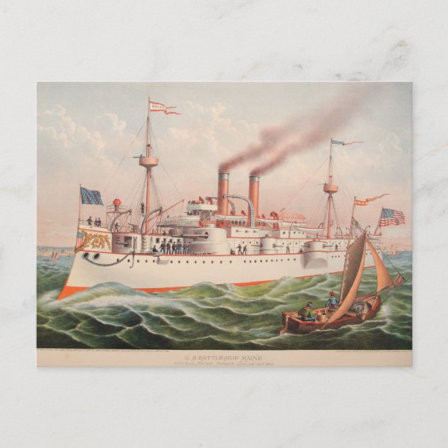 U.S.S. Maine Postcard (Front)