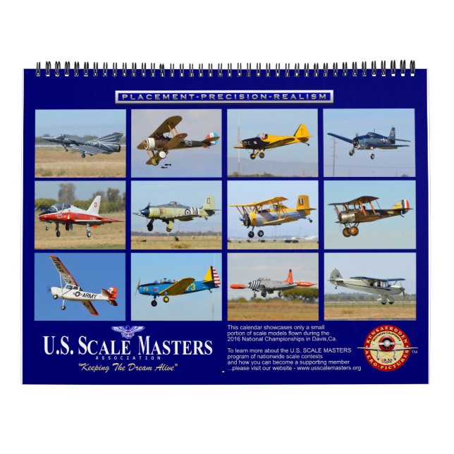 U.S. Scale Masters Calendar for scale modelers (Back)