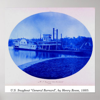 U.S. Snagboat "General Barnard" 1885 Poster