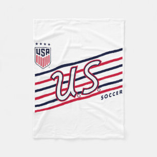 U.s. Soccer Retro Perform Grey Uswnt Officially Li Fleece Blanket