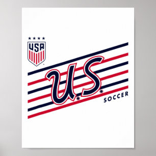 U.s. Soccer Retro Perform White Uswnt Officially L Poster