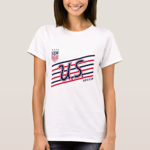 U.s. Soccer Retro Perform White Uswnt Officially L T-Shirt