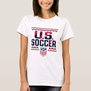 U.s. Soccer Retro Sharktooth White Usmnt Officiall T-Shirt