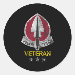 U.s Special Operations Aviation Command Veteran Ve Classic Round Sticker