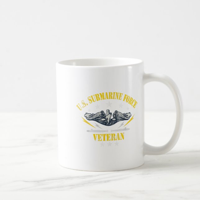U.s Submarines Forces Veterans Day Silent Service  Coffee Mug (Right)