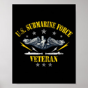 U.s Submarines Forces Veterans Day Silent Service Poster