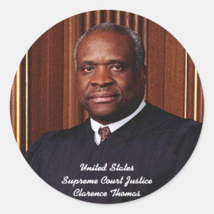 U.S. Supreme Court Justice Clarence Thomas Classic Round Sticker