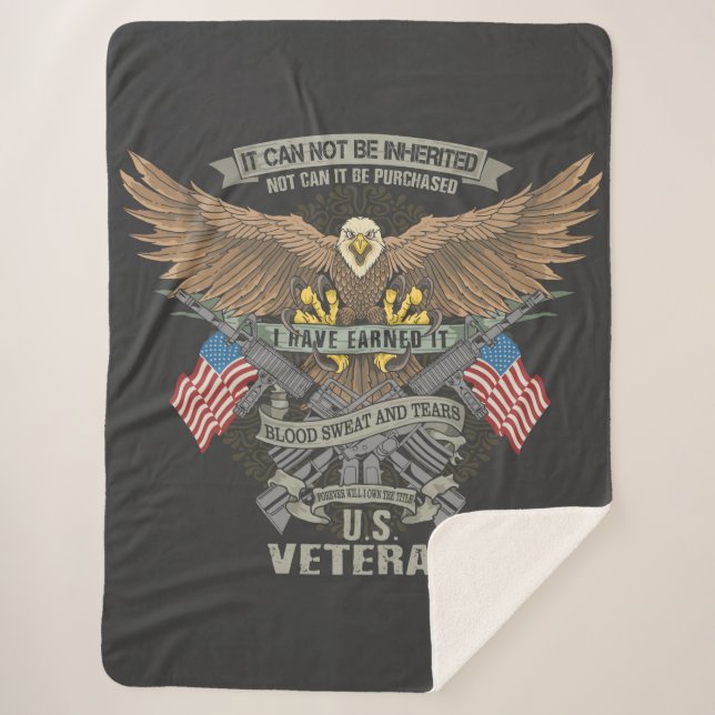 U.S. Veteran Sherpa Blanket (Front)