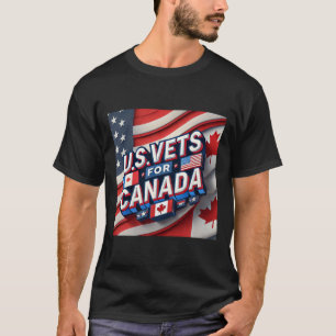 U.s. Vets For Canada Brothers In Arms Sticker T-Shirt