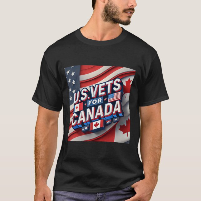 U.s. Vets For Canada Brothers In Arms Sticker  T-Shirt (Front)