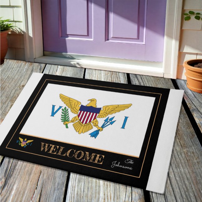 U.S. Virgin Isands house mat, V.I. Flag / Welcome Doormat (Creator Uploaded)