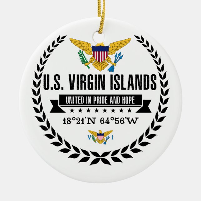 U.S. Virgin Islands Ceramic Ornament (Front)