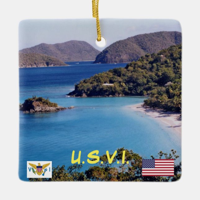 U.S. Virgin Islands Christmas Ornament (Front)