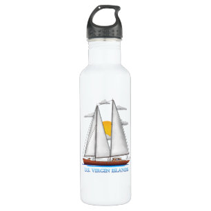 U.S. Virgin Islands Coastal Nautical Sailing Sailo 710 Ml Water Bottle