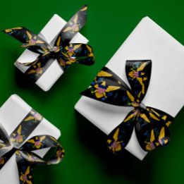 U.S. Virgin Islands Flag, Black - 1.5" Width Satin Ribbon