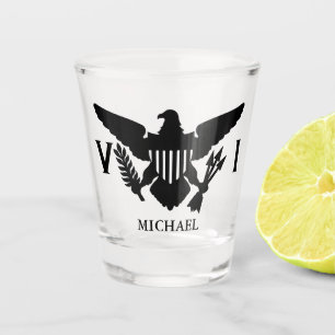 U.S. Virgin Islands Flag Black Shot Glass
