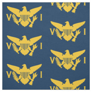 U.S. Virgin Islands Flag (Large) Navy Blue & Gold Fabric
