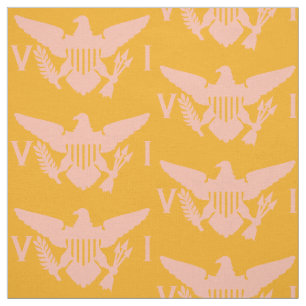 U.S. Virgin Islands Flag (Large) Orange & Pink Fabric